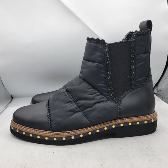 Free People Atlas Puffer Womens 11 Black Chelsea Boots Casual Fashion Party - Picture 5 of 12